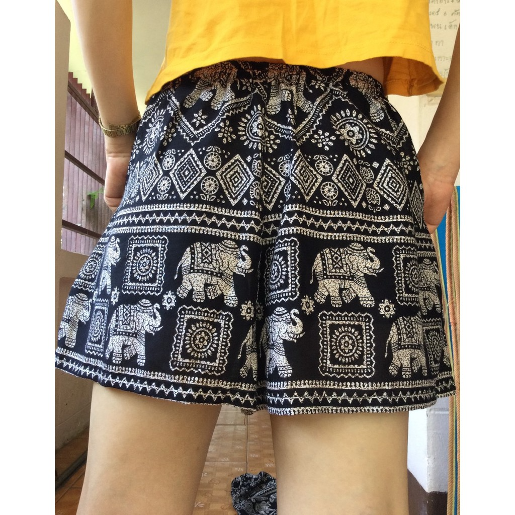 Elephant print Thai pants shorts - Image 6