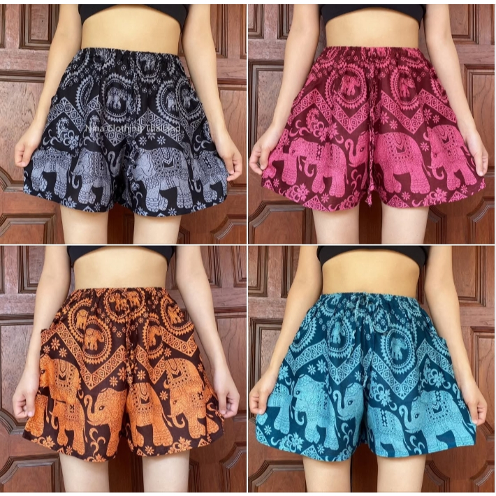 Elephant print Thai pants shorts - Image 9