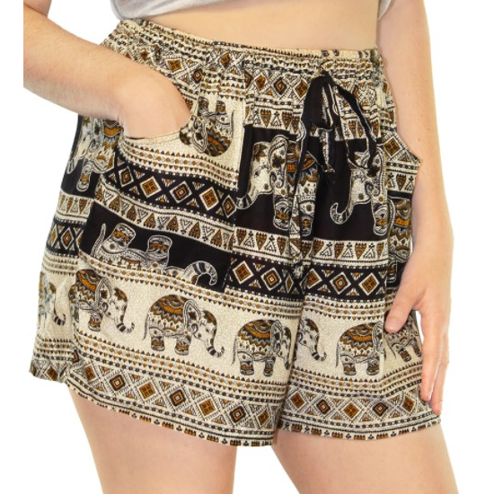 Elephant print Thai pants shorts - Image 19