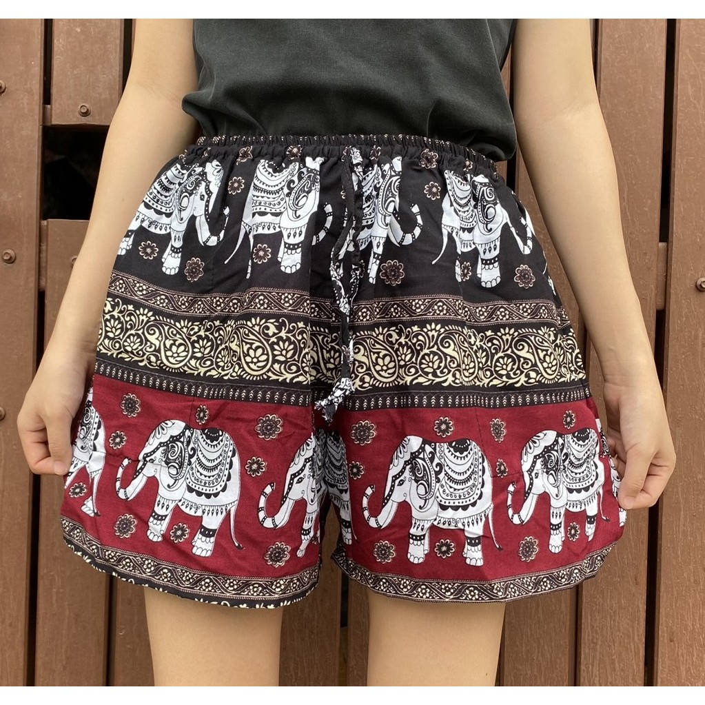 Elephant print Thai pants shorts - Image 21