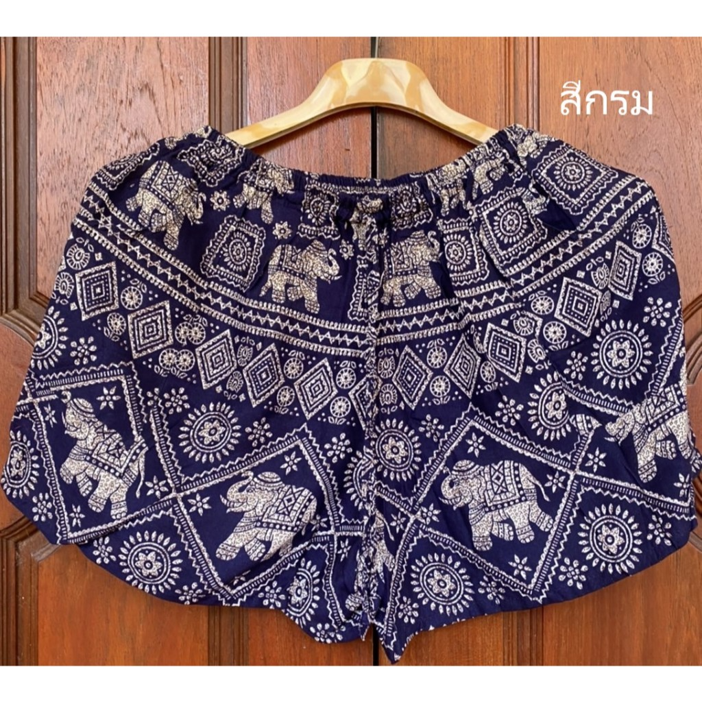 Elephant print Thai pants shorts - Image 25