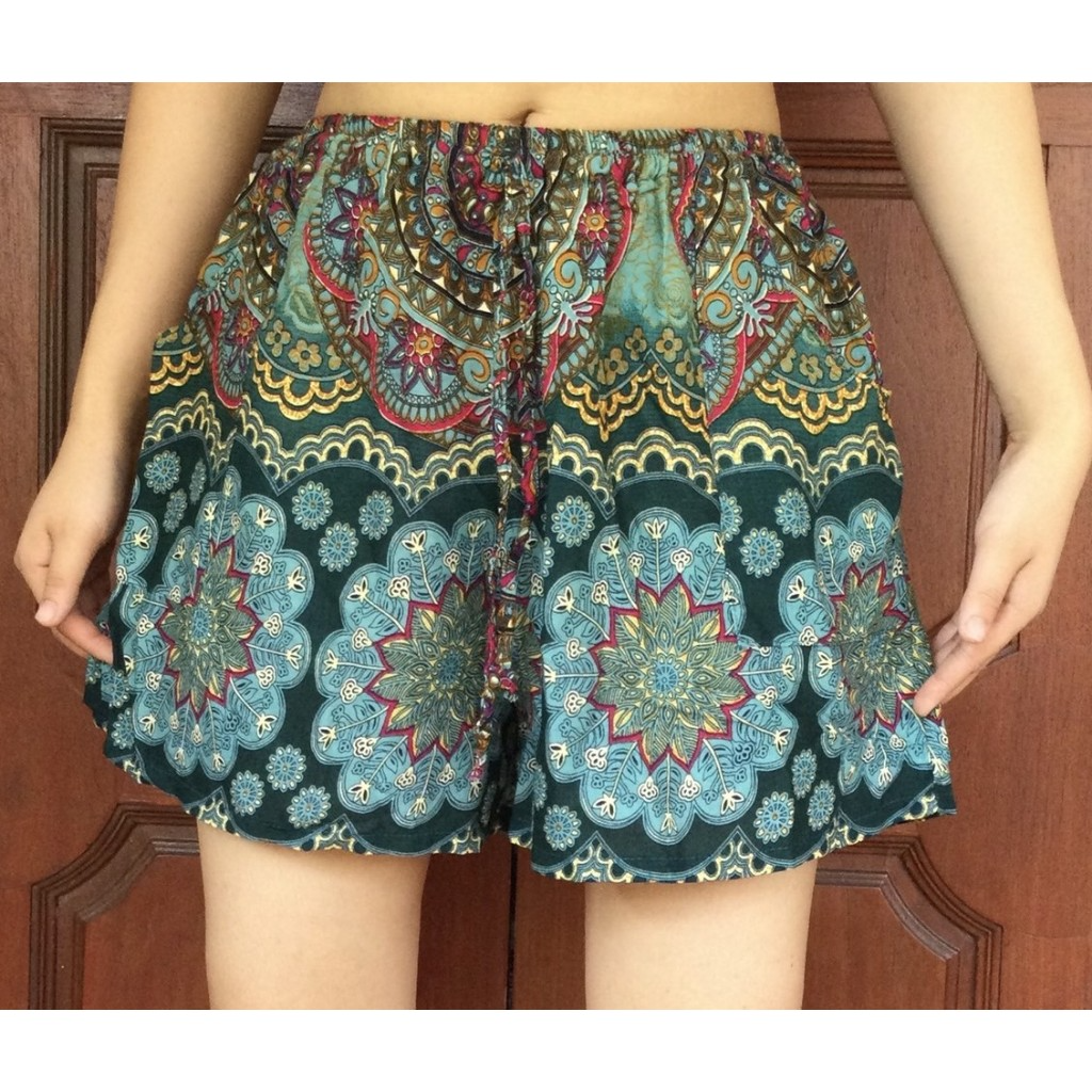 Elephant print Thai pants shorts - Image 26