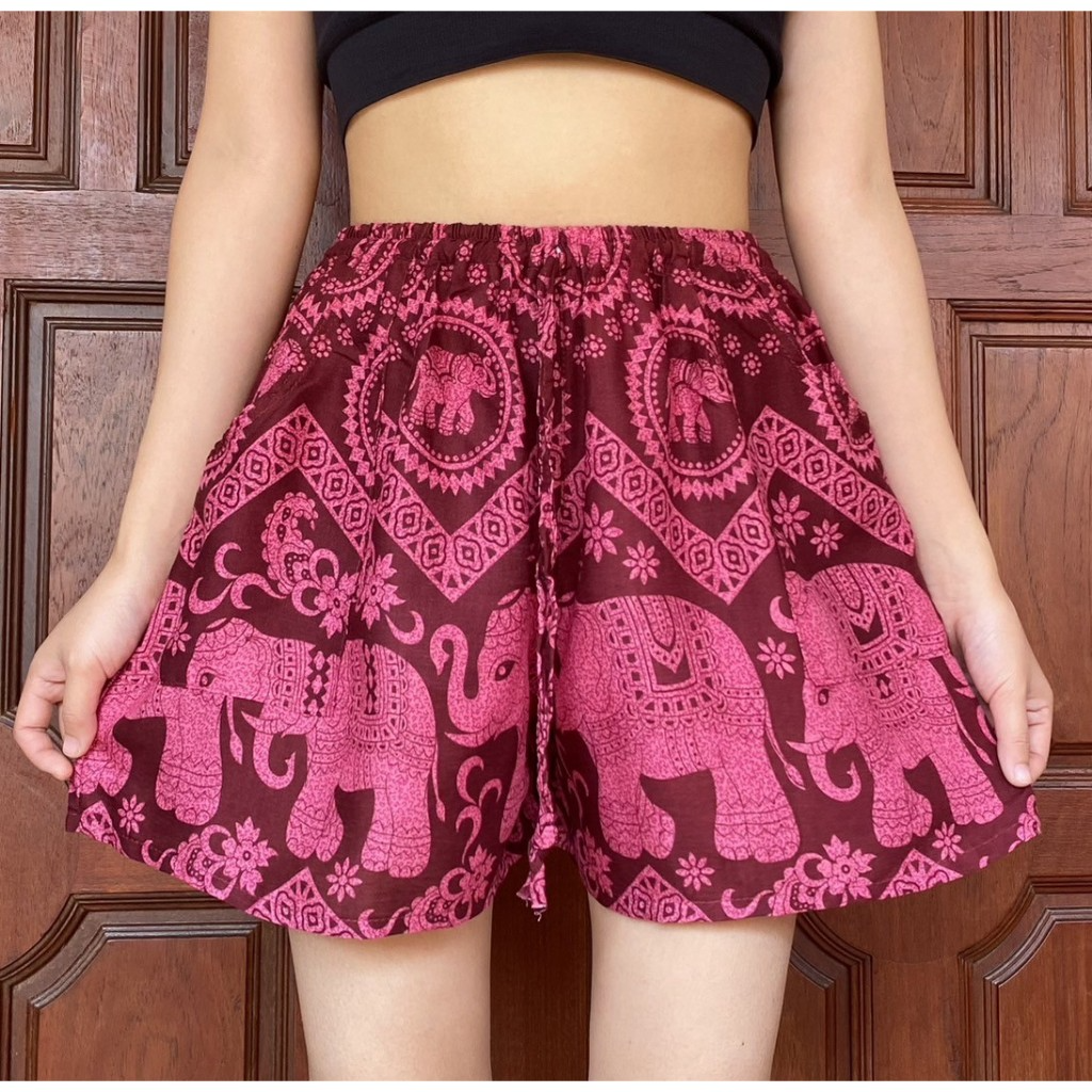 Elephant print Thai pants shorts - Image 27