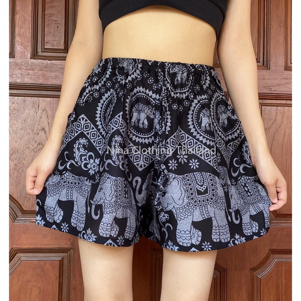 Elephant print Thai pants shorts - Image 11