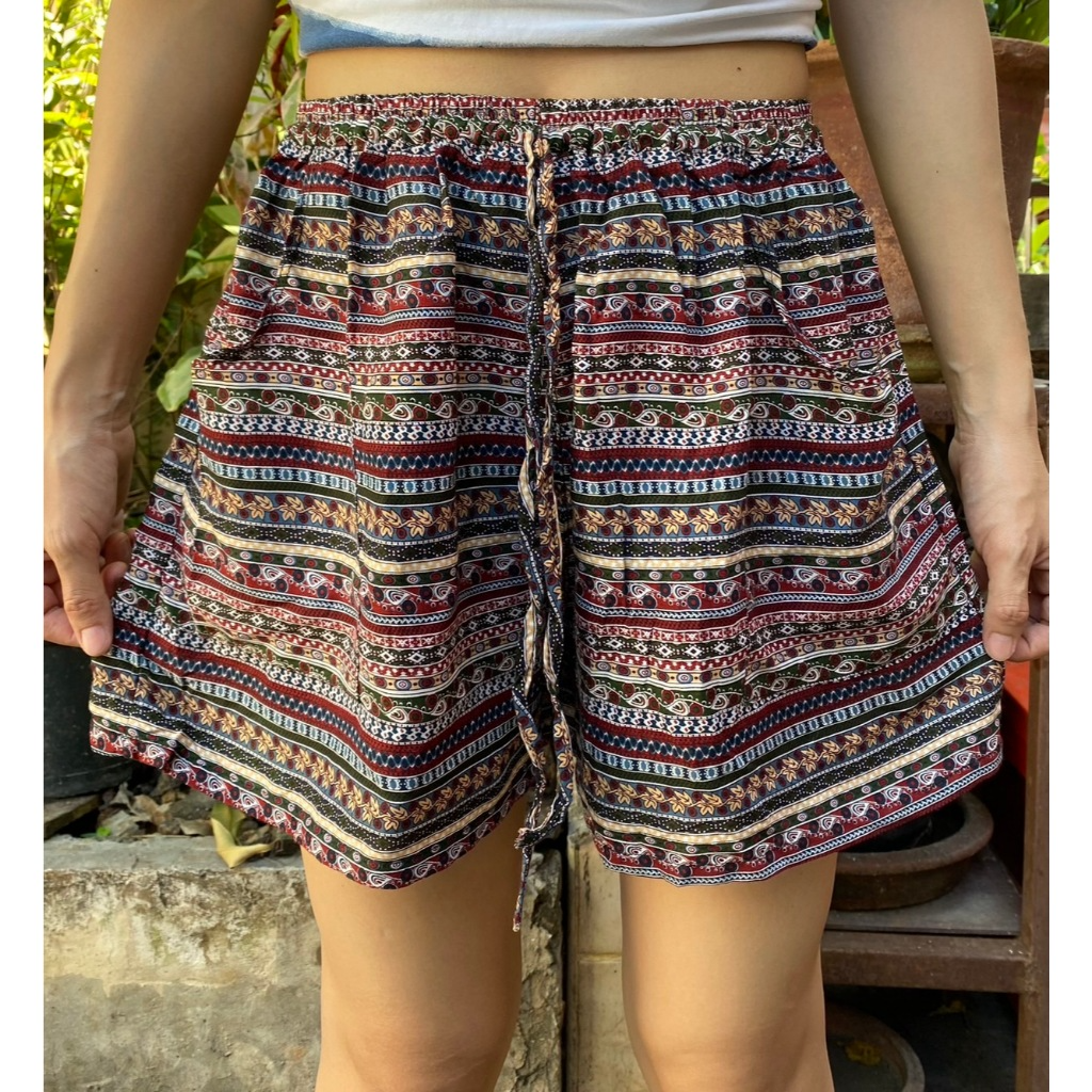 Elephant print Thai pants shorts - Image 38