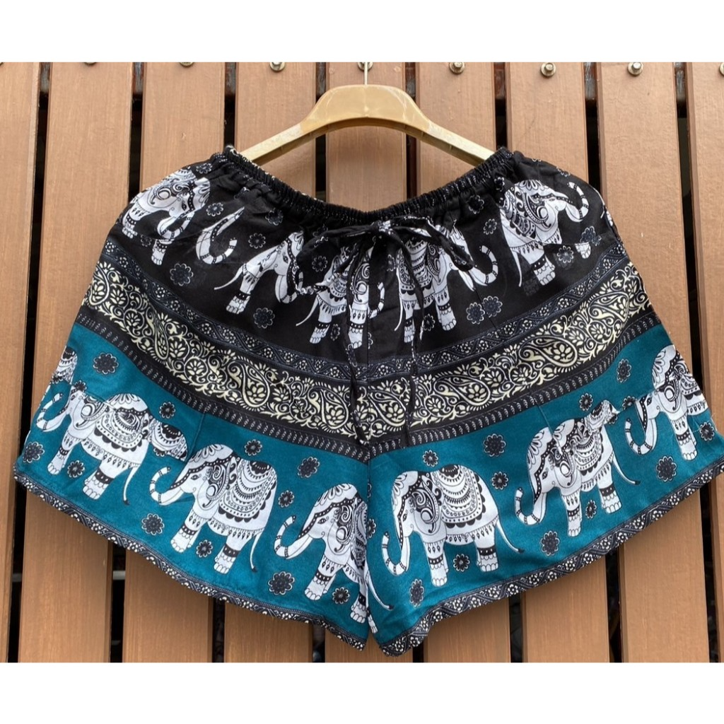 Elephant print Thai pants shorts - Image 43