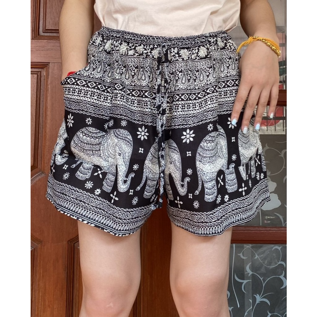 Elephant print Thai pants shorts - Image 15