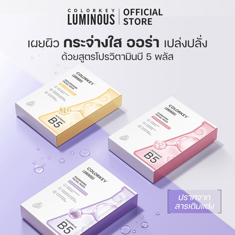 COLORKEY LUMINOUS FACIAL MASK, 4 formulas of facial masks, Pro-Vitamin B5 Plus - Image 19