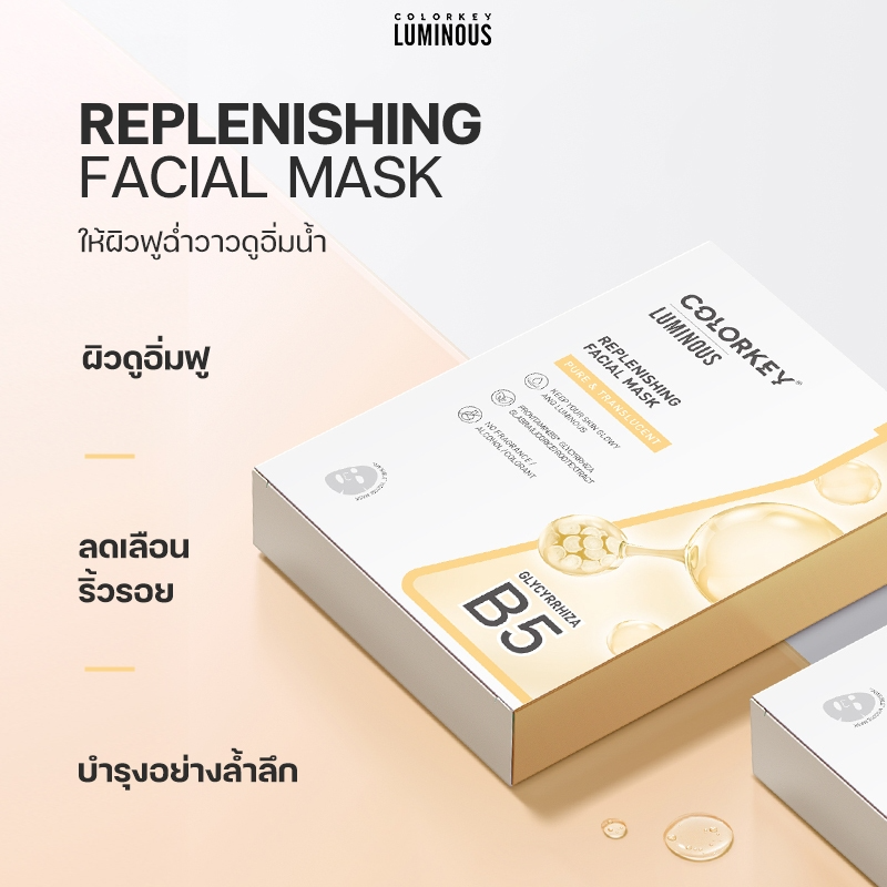 COLORKEY LUMINOUS FACIAL MASK, 4 formulas of facial masks, Pro-Vitamin B5 Plus - Image 17