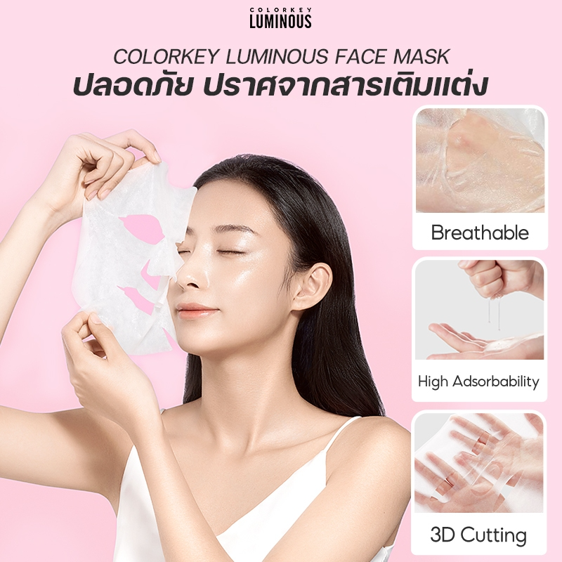 COLORKEY LUMINOUS FACIAL MASK, 4 formulas of facial masks, Pro-Vitamin B5 Plus - Image 13